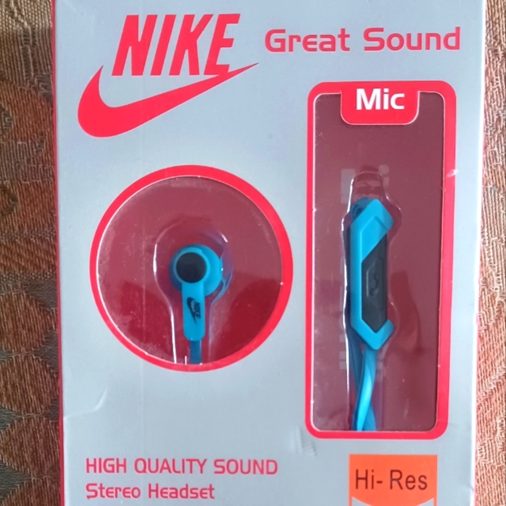 Blue Nike Earphones